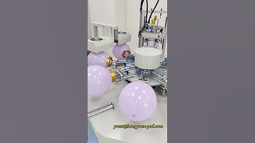 Automatic balloon screen printing machine #customprintballoon #latexballoonprinting #latexballoon