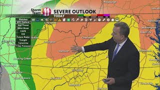 Severe weather threat continues, Damaging winds main threat
