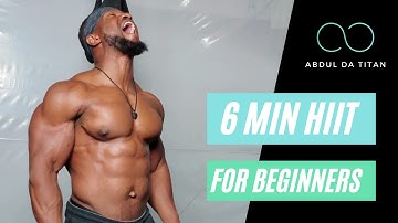 6 MIN HIIT at HOME workout for BEGINNERS week 1