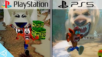 Crash Bandicoot 2: Cortex Strikes Back - PS1 vs. PS5 (Remake) [Full Game Comparison] | Side by Side