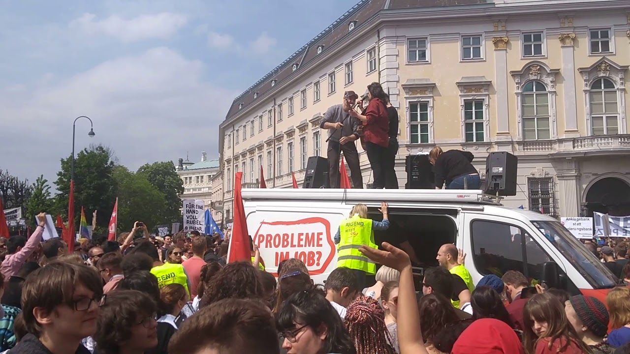 Spontane Antiregierung Demonstration in Wien