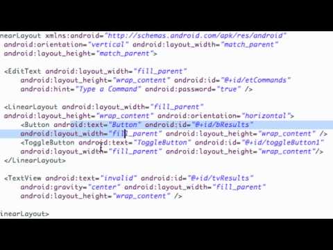 Android Application Development Tutorial   23   XML ToggleButton, WeightSum, and Layout Weight