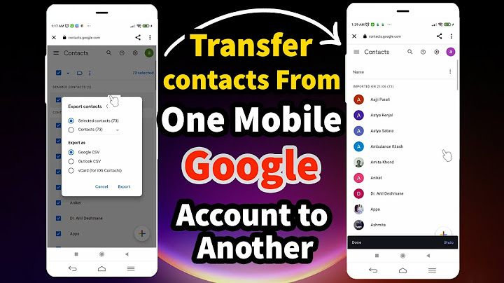 Transfer contacts from one android to another