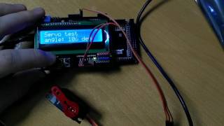 Lcd display & servo test on Arduino Mega