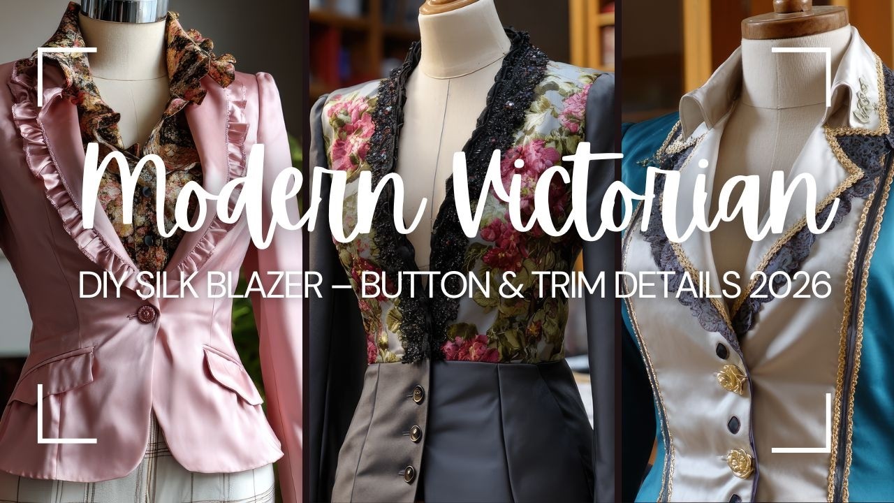 Современный викторианский стиль: шелковый блейзер своими руками – пуговицы и отделка (2026)