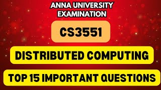 CS3551|Distributed Computing|Top 15 Important questions 💯💯💯|@Toppersacademytamil