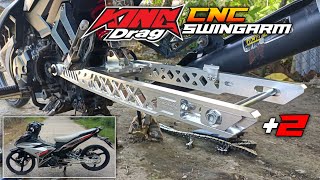 Kingdrag CNC swingarm +2 installed on Sniper 150 | Malaysian concept🇲🇾