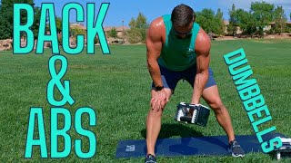 Dumbbell Back and Abs workout - Great for Beginners