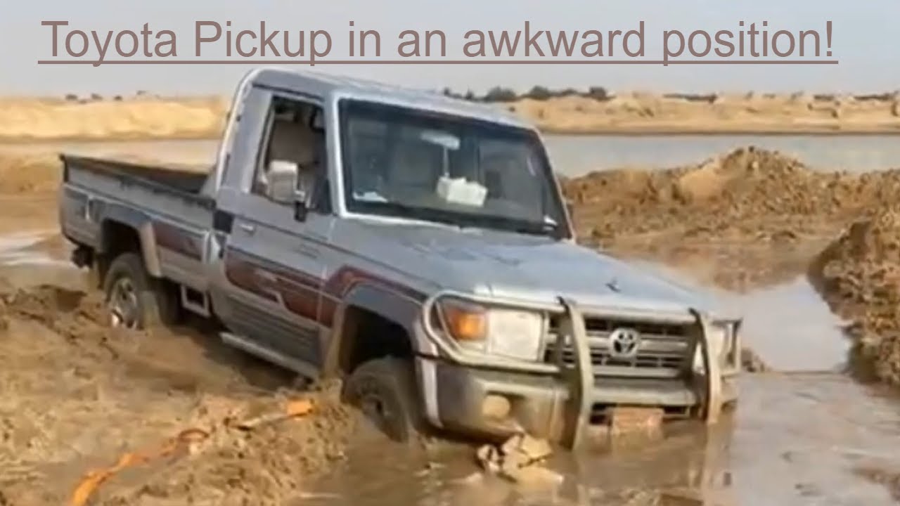 Valkyrie offroading rescue request Toyota Pickup stuck in an awkward position. YouTube