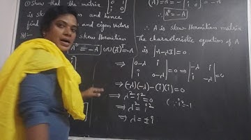 JNTU B.Tech M1 Maths. Eigen values and corresponding Eigen vectors of the Skew - Hermitian matrix.