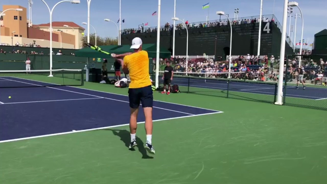 Maxi Marterer - Training in Indian Wells 2018