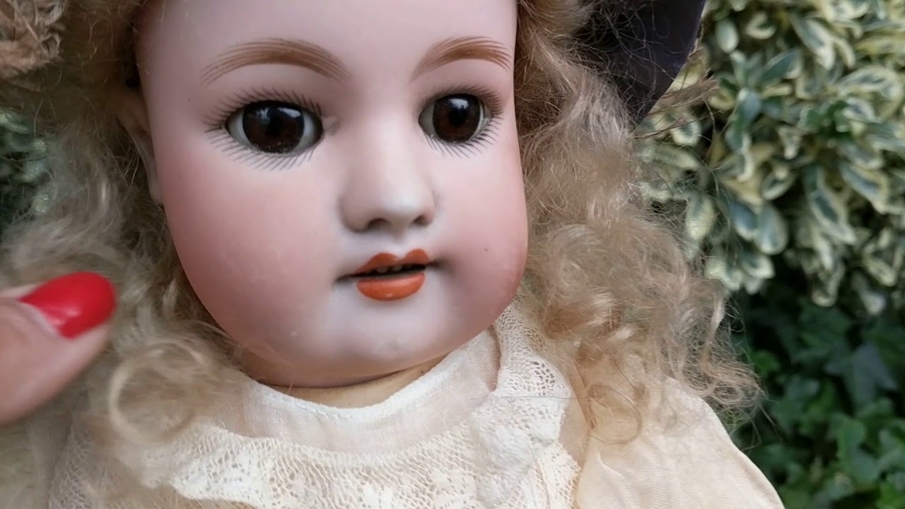 Antique Circa 1900-1905 Simon & Halbig Doll Wearing A Beautiful Late Victorian Dress 👗