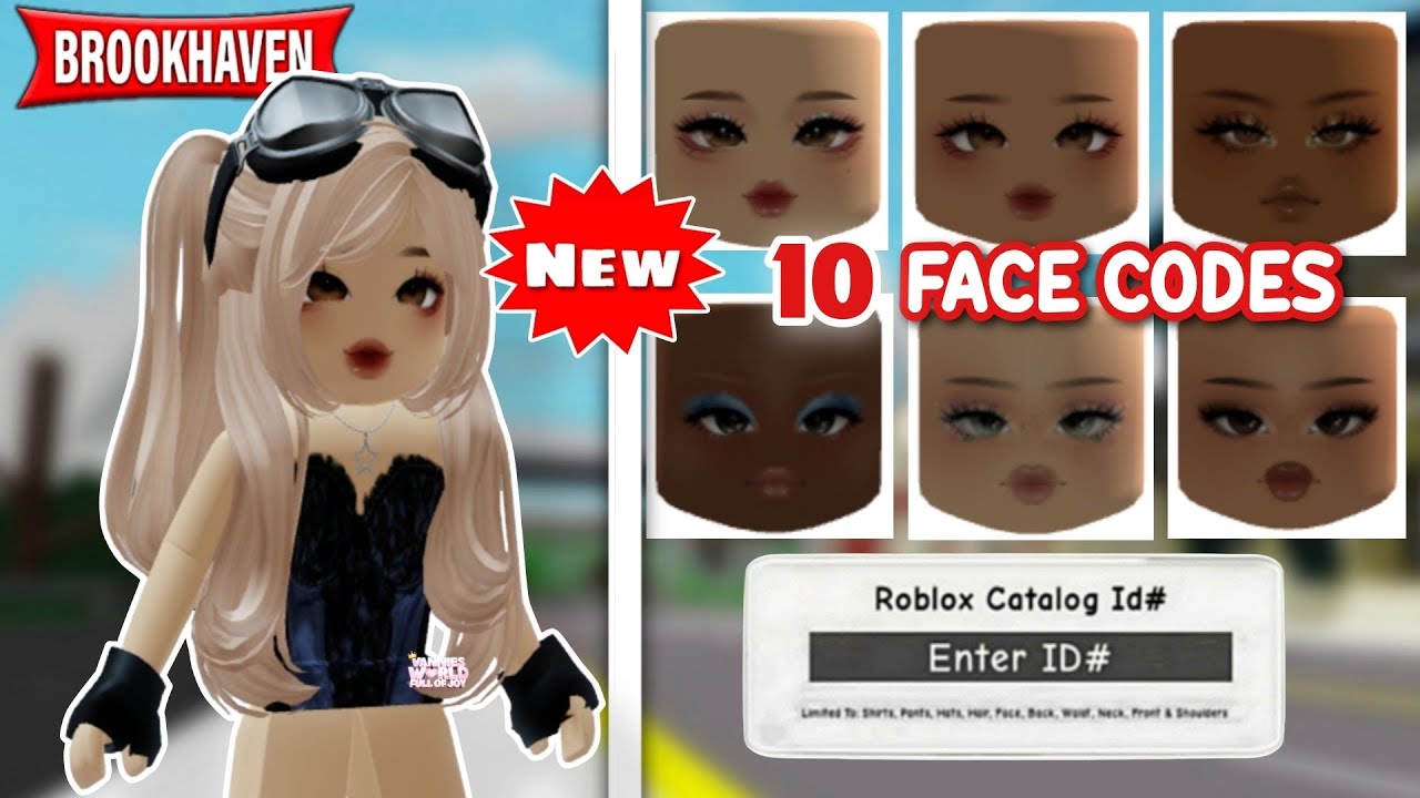 Roblox Face ID Codes  updated July 2023