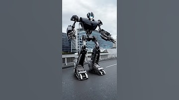 Black Car Transforms into a Robot and Rocks Out on Guitar | Transformer Action