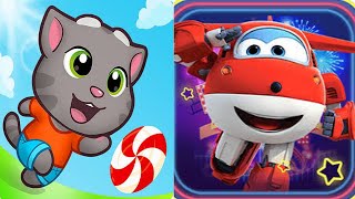 Talking Tom Candy Run vs Super Wings Candy Run Gameplay Android ios screenshot 5