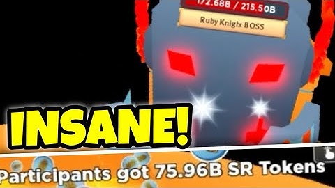 I SUMMONED THE RUBY KNIGHT AND I GOT INSANE AMOUNT OF REBIRTH TOKENS😱 Tapping Simulator