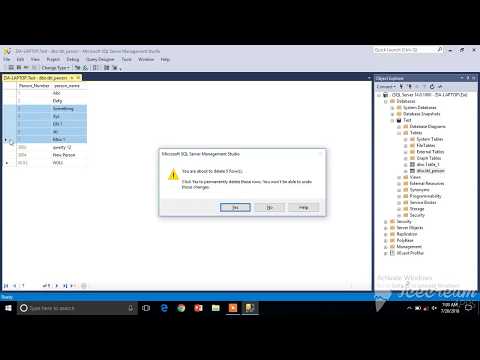 Deleting & Editing Records Through SSMS - GUI