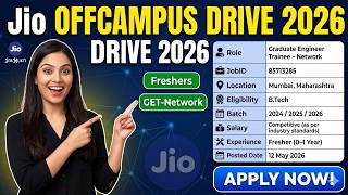 jio Off-Campus Drive 2026 | Graduate Engineer Trainee | Freshers Eligible!