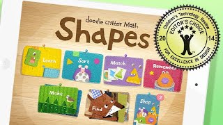 [ 삐약이 TV ] (영어 더빙) 꼬물꼬물 도형놀이 게임플레이 // Doodle Critter Math Shapes Gameplay screenshot 5