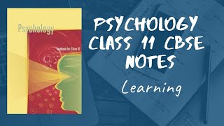 Psychology class 11 notes - learning ...