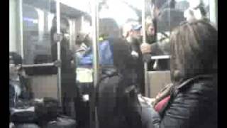 Group of Loyola Students Singing Regina Spektor Samson  Accepella on the Chicago Redline EL