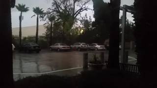 Raining at Pomona CA