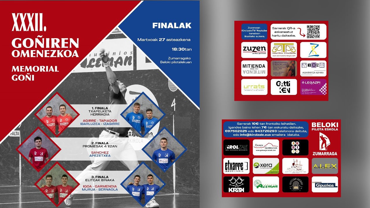 XXXII. GOÑIREN OMENEZKOA - MEMORIAL GOÑI - FINALAK