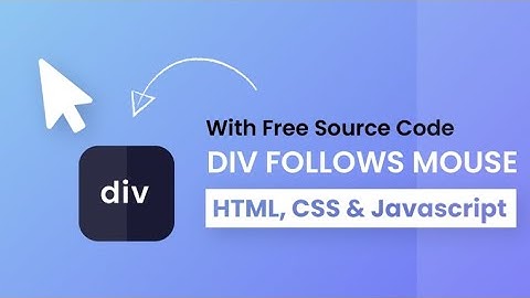 How To Create Div Follows Mouse Cursor  Using HTML , CSS & JavaScript (Day 15)