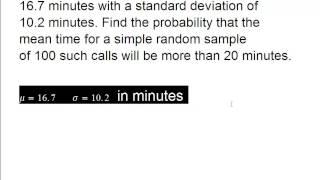 Using the Central Limit Theorem Example 2