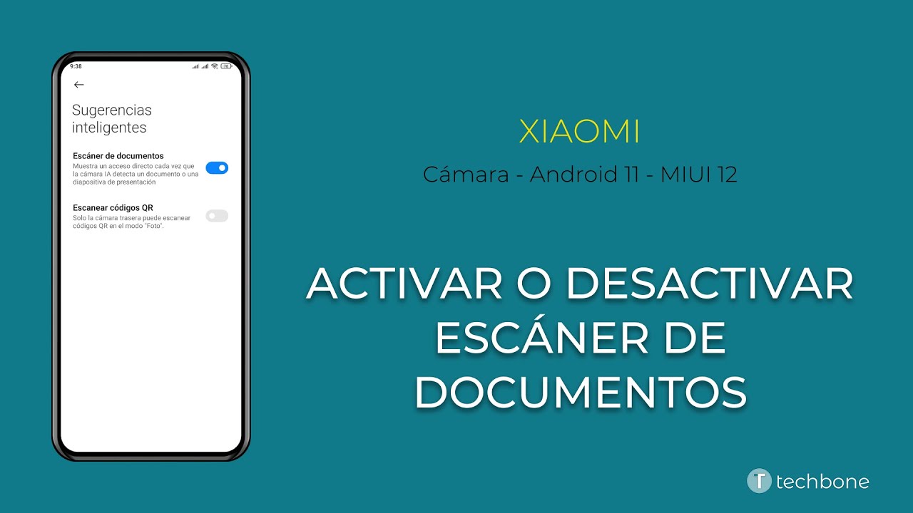 Activar o desactivar el Escáner de documentos Xiaomi Cámara [Android