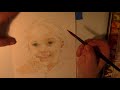 Watercolor Speed Painting of a Young Child