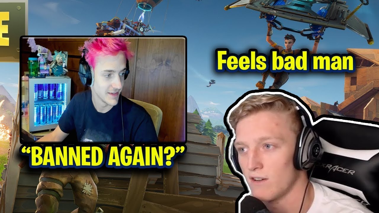 Ninja reacts to Tfue getting hacked & banned