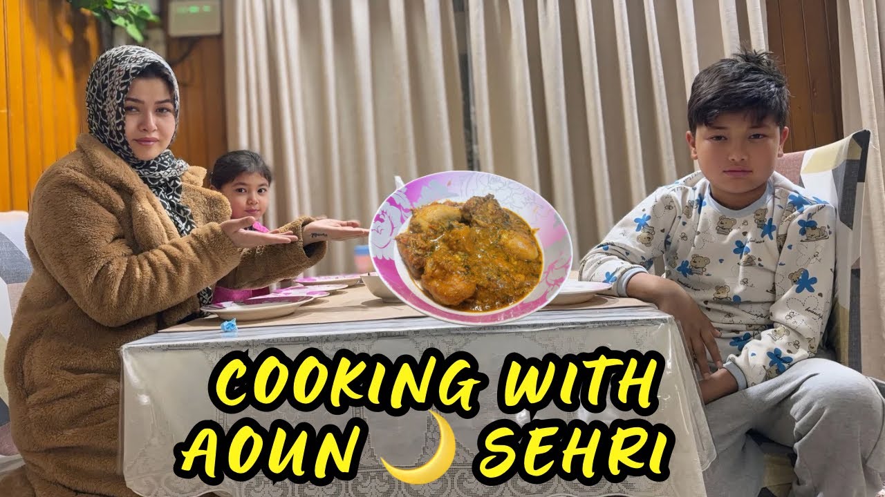 Chicken Tikka Gravy Recipe || Cooking with My Son || Sehri time Vlog || Ramadan prep ￼￼