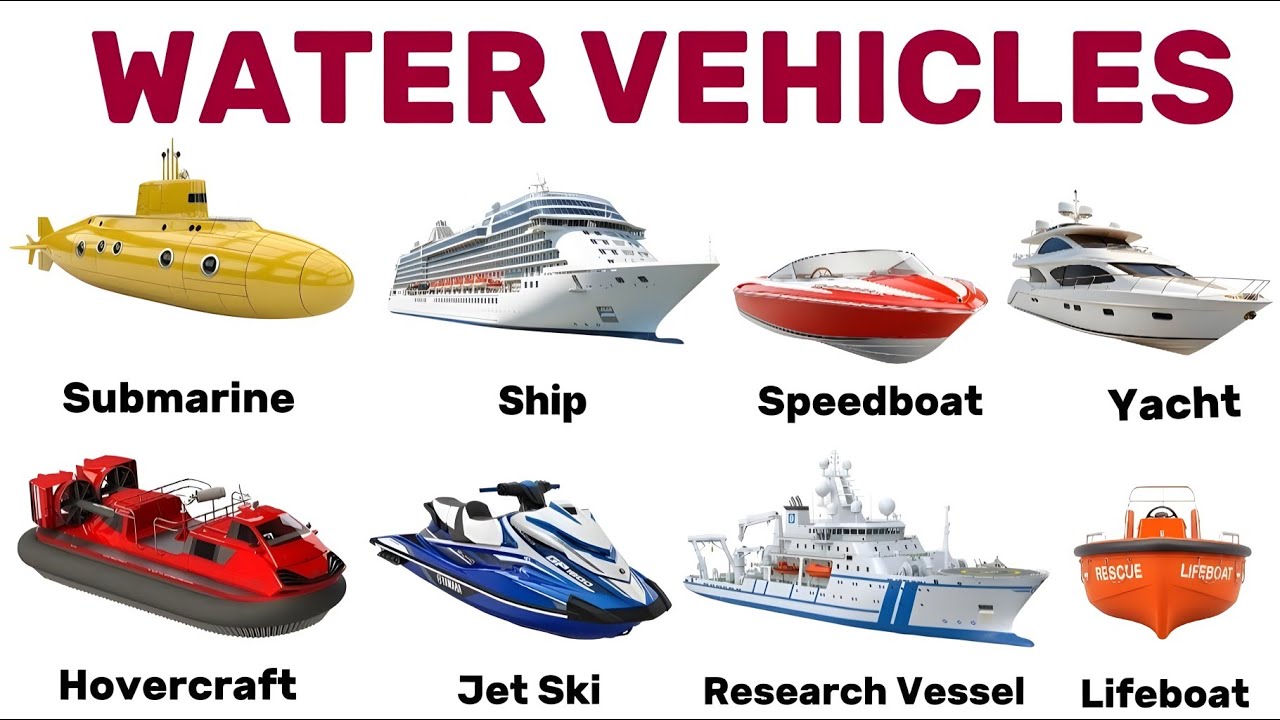 Водные транспортные средства на английском языке 🚢 | Изучаем лодки, корабли и многое другое | Анг...