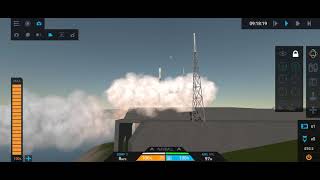 Falcon heavy rocket Cinte Matic launch. Simple Rockets 2