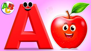 ABC Song for Babies 🍎 A Is for Apple A A Apple | Baby Nursery Rhymes & Phonics | ABC SONG'S
