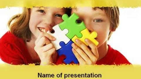 Jigsaw Game PowerPoint Template by PoweredTemplate.com