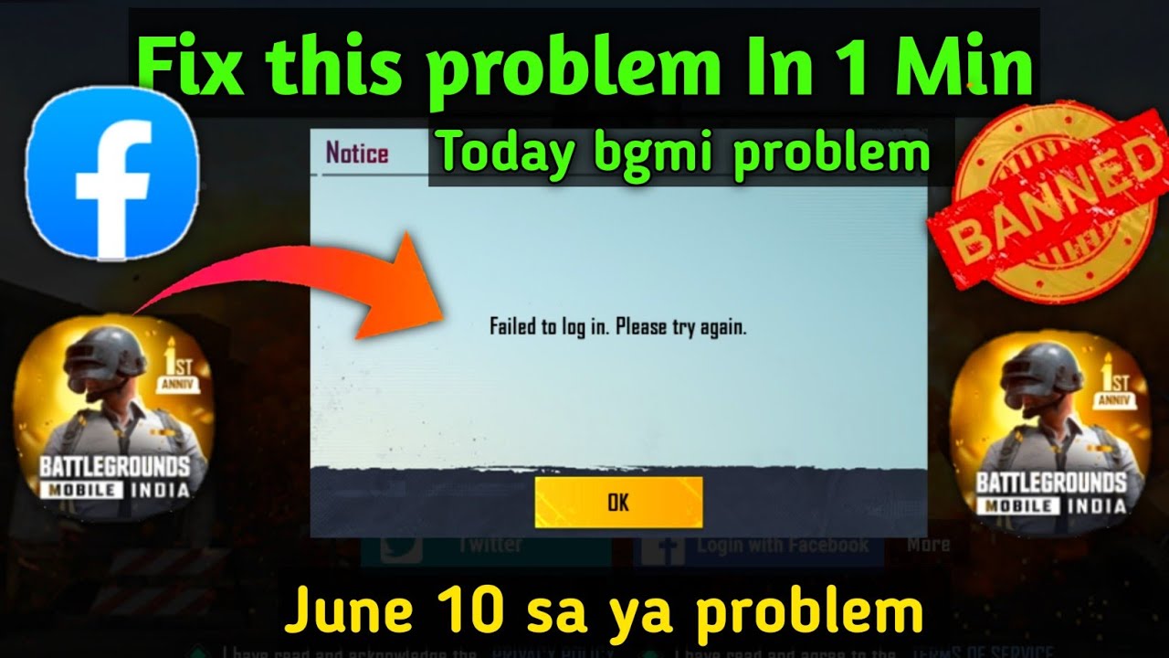 Bgmi Failed To Login Please Try Again L Today Bgmi Login Problem L How 