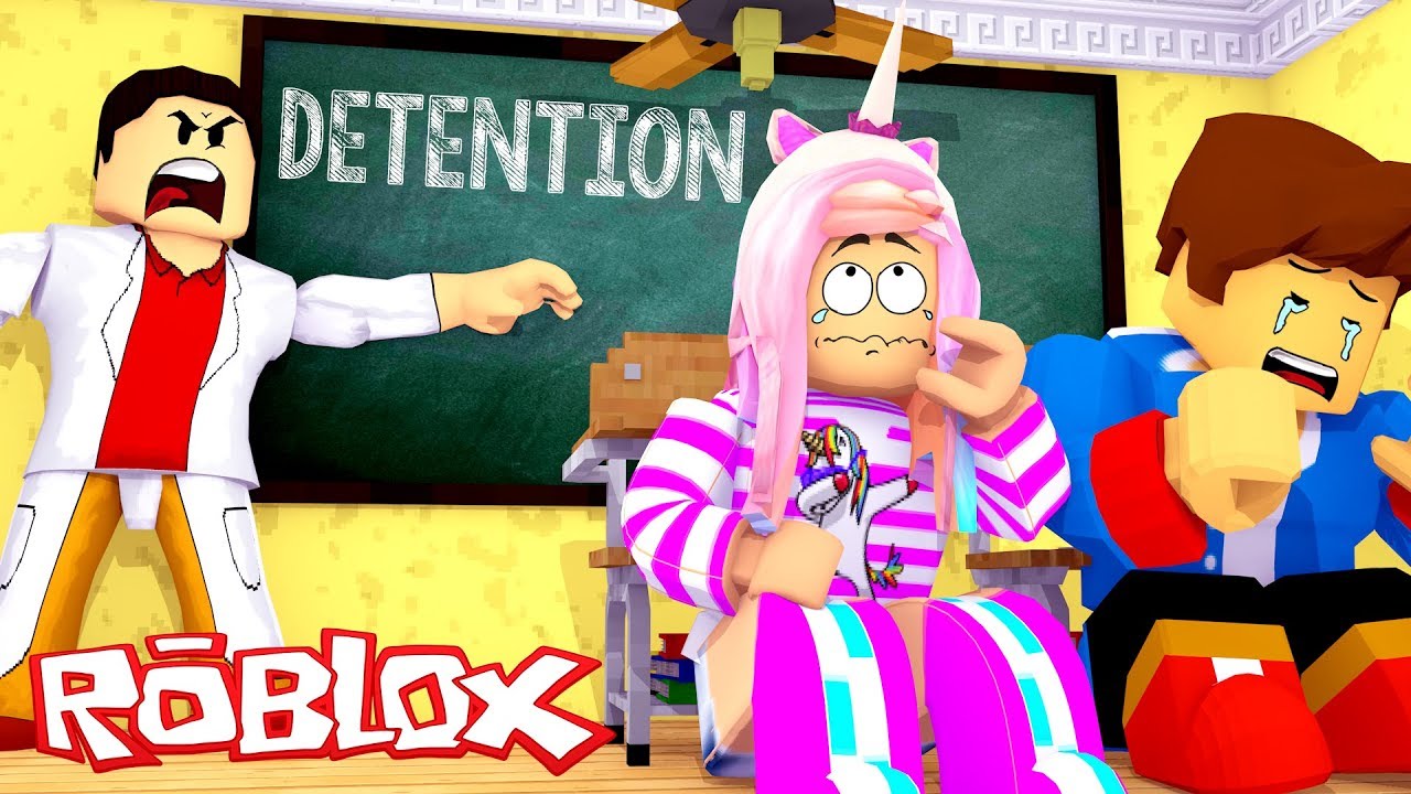 Roblox Little Leah & Little Donny get DETENTION in School!