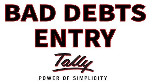 Recording Bad Debts Entry in Tally.ERP 9 with example |Tally Tutorial in Hindi |