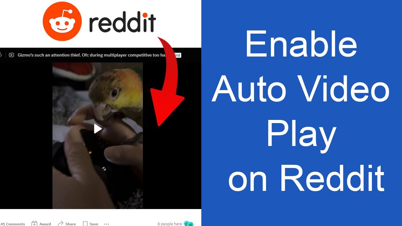 How to enable auto video play on Reddit?