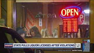 State pulls liquor licenses after violatons