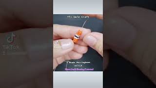 4 Beads Herringbone Stitch (How to End) #shorts