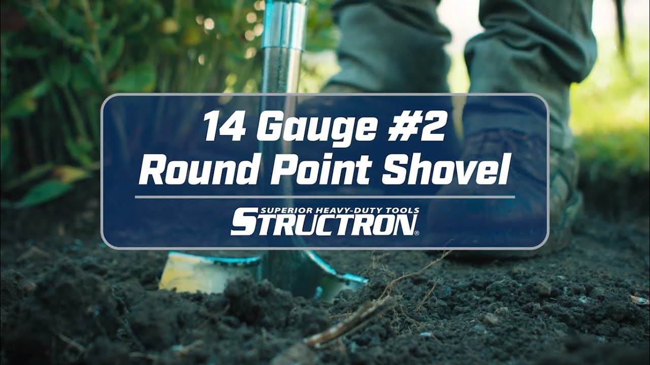 14 Ga. #2 Round Point, Rear Roll Step Shovel, 48