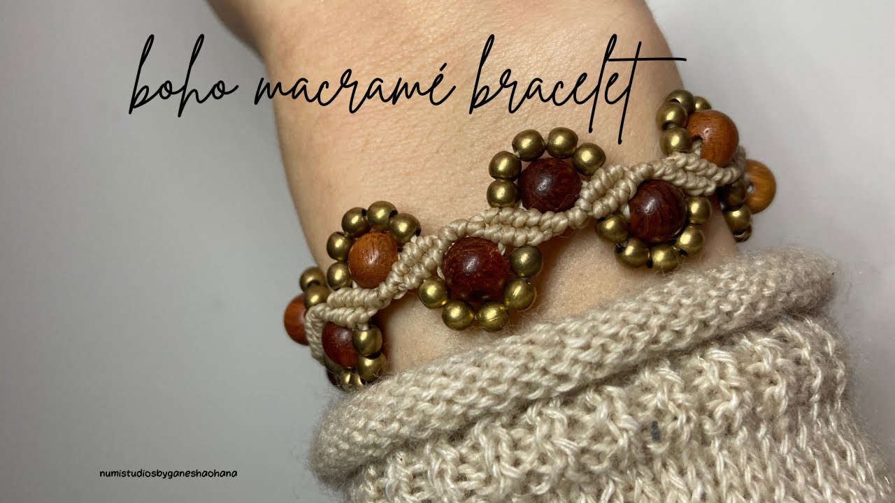 Boho Macramé Bracelet Tutorial - YouTube