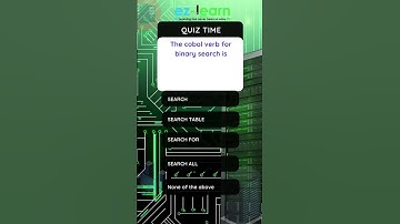 Binary Search in COBOL: Table Division Quiz! 쪼💻 #mainframetraining #ezlearnglobal #cobol