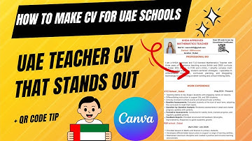 ✨ Editable CV Template for Teachers in UAE | Canva Tutorial + Tips