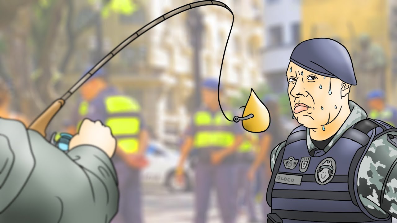 TENTAR PESCAR POLICIAIS COM COXINHA JÁ VIROU TREND DE TIKTOK