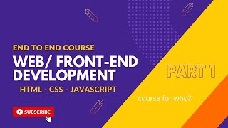 Front-end web development course with HTML5, CSS and JavaScript- Absolute Beginners- for Who  #001