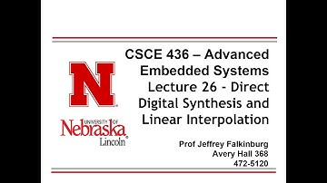 CSCE 436 Lecture 26 Zoom Meeting - Direct Digital Synthesis with Linear Interpolation